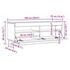 vidaXL TV-benk hvit 100x35x40 cm konstruert tre