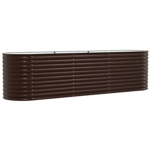 vidaXL Hevet bed Brun 320 x 80 x 81 cm St&aring;l