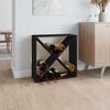 vidaXL Vinhylle svart 62x25x62 cm heltre furu