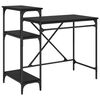 vidaXL Skrivebord Svart Eik Konstruert tre 105 x 50 x 90 cm