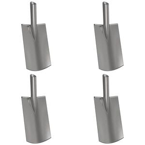 vidaXL Spadehode 4 pcs s&oslash;lv 43 x 17 cm Pulverlakkert st&aring;l