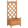 vidaXL Plantekasse med espalier brun heltre gran