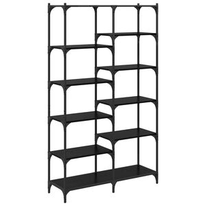 vidaXL Bokhylle 9 niv&aring;er 100 x 32 x 170 cm Konstruert tre Svart eik