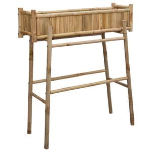 vidaXL Hagepotte med holder Naturlig 100 x 38 x 114 cm Bambus