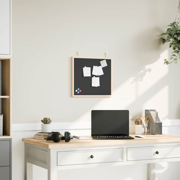 vidaXL tavle med massiv fururamme svart 40x40 cm