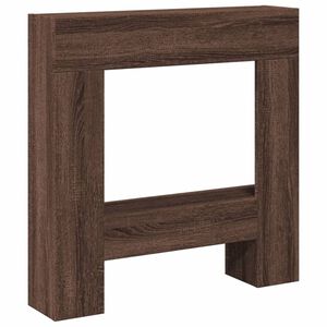 vidaXL Peisramme brun eik 81x18x82 cm konstruert tre