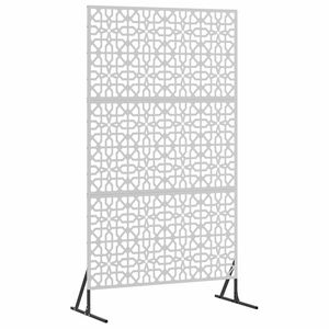 vidaXL Personvernsvegg Gr&aring; 100 x 50 x 180 cm St&aring;l