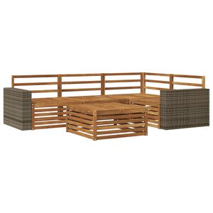 vidaXL Utend&oslash;rs sofa-sett 5 pcs Naturlig 79 x 79 x 37 cm