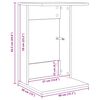 vidaXL Sidetabell Gr&aring; Sonoma 40 x 38 x 62,5 cm Konstruert tre