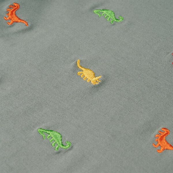 T-skjorte for barn med korte ermer kaki 128