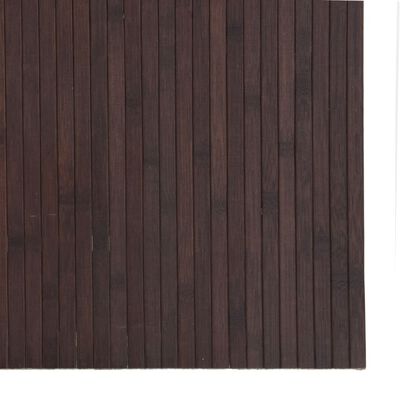 vidaXL Teppe rektangulær mørkebrun 80x300 cm bambus