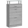 vidaXL Skoskap gr&aring; sonoma 63x24x104 cm konstruert tre