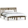 vidaXL Sengeramme honningbrun 135x190 cm Double heltre