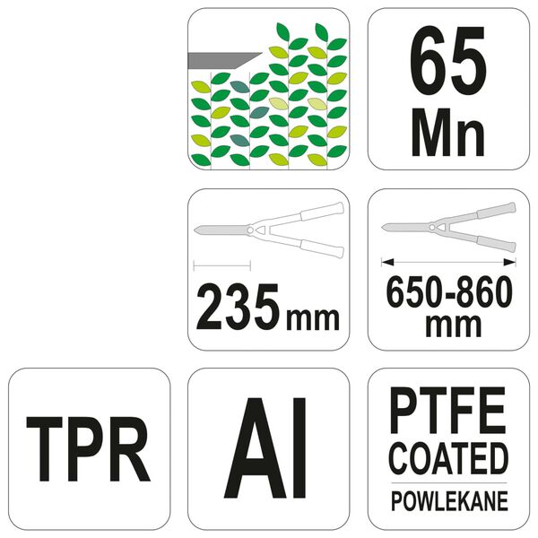 FLO Teleskopisk hekksaks 65-86 cm