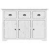 vidaXL Highboard BODO hvit 115,5x43x200,5 cm heltre furu