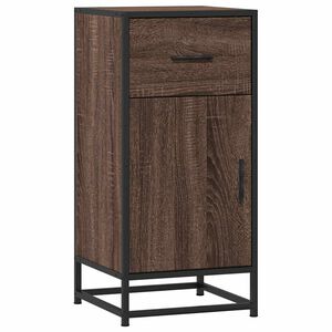 vidaXL Skjenk brun eik 35,5x35x76 cm konstruert tre og metall