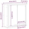 vidaXL Baderoms veggskap med speil svart eik 60x21x60 cm