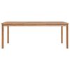 vidaXL 7-delers hagespisesett 200x100 cm heltre teak