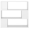 vidaXL Bokhylle/romdeler h&oslash;yglans hvit 100x24x94 cm sponplate