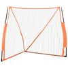 vidaXL Baseballnett oransje og svart 183x182x183 cm st&aring;l og polyester