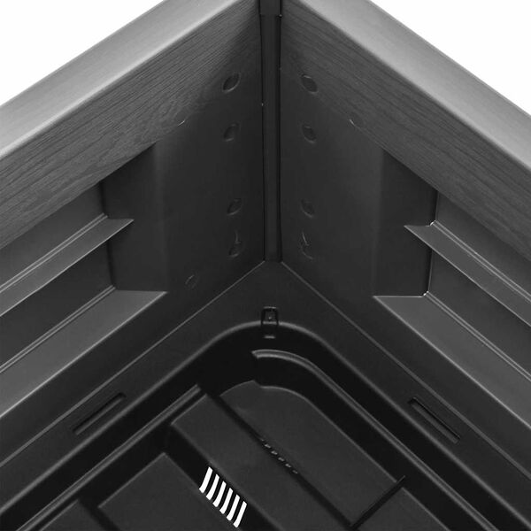 vidaXL H&oslash;ybed PP steingr&aring; 43x43x35 cm