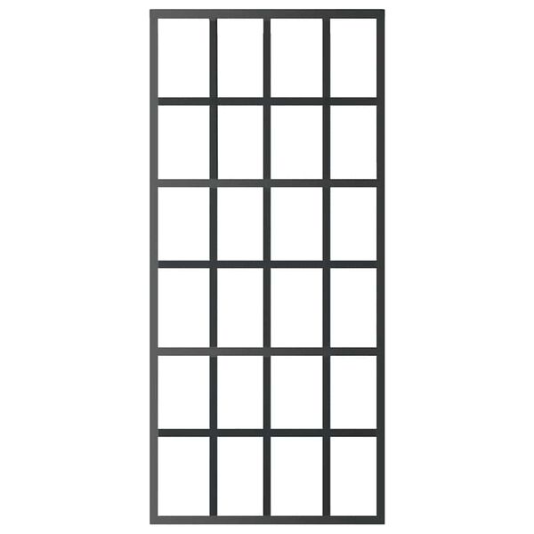 vidaXL Skyved&oslash;r ESG-glass og aluminium 90x205 cm svart