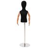 vidaXL Justerbar 120-157 cm Mannequin med Base Unisex PP Svart