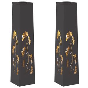 vidaXL Solenergi LED stibelys 2 stk. Varmhvit 18 x 18 x 80 cm