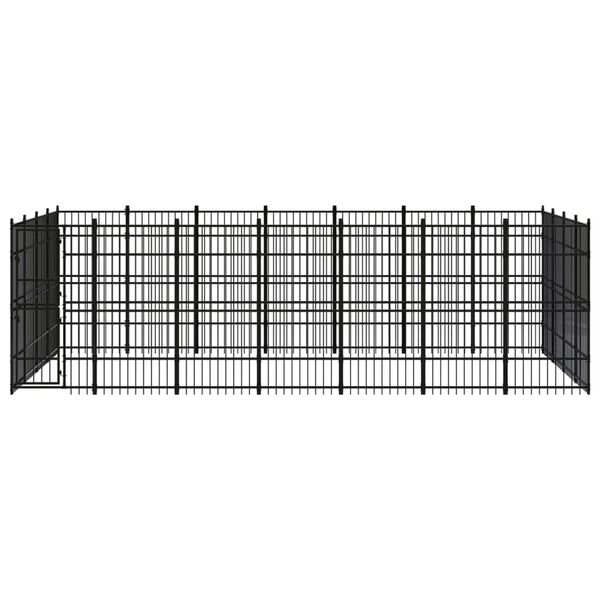 vidaXL Utend&oslash;rs hundeg&aring;rd st&aring;l 25,8 m&sup2;