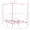 vidaXL Himmelsengeramme rosa metall 140x200 cm
