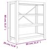 vidaXL Bokhylle 3 etasjer 80x30x80 cm heltre akasie