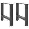 vidaXL Salongbordben antrasitt 2 stk 50x(42-43) cm st&aring;l
