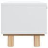 vidaXL Sidebord hvit 80x40x30 cm konstruert tre og heltre furu