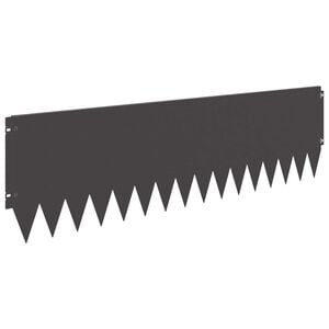 vidaXL Gjerdekant 10 pcs 103 x 30 cm St&aring;l Svart