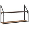 vidaXL Vegghylle Veggmontert Gammelt tre 80 x 21 x 51 cm metall PB