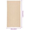 vidaXL Teppe ZIZUR beige 60x110 cm jute-utseende innend&oslash;rs og utend&oslash;rs