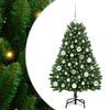 vidaXL Kunstig sammensatt juletre 150 LED-lys Gr&oslash;nn 120 cm PVC og st&aring;l