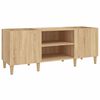 vidaXL Plateskap Sonoma eik 121x38x48 cm konstruert tre