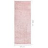 vidaXL Mykt luvteppe 67x180 cm sklisikker rosa