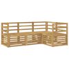 vidaXL Sofasett 4 pcs Hvit 185,5 x 126,5 x 73 cm Solid akasietre