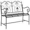 vidaXL Hagebenk 2 -Seater 104 x 54 x 93 cm St&aring;l Svart