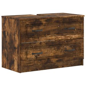 vidaXL Baderomsvaskeskap UTRECHT R&oslash;kt Eik 82 x 41 x 56 cm