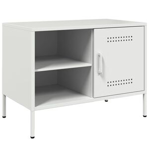 vidaXL TV-benk hvit 68x39x50,5 cm st&aring;l