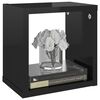 vidaXL Vegghyller kubeformet 6 stk h&oslash;yglans svart 22x15x22 cm