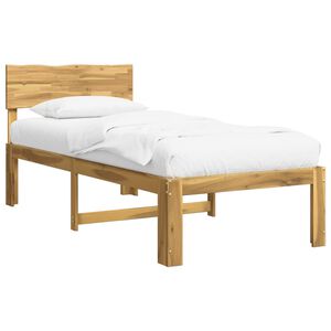 vidaXL Enkelt Senge Ramme med Hodegjerde ROSTOCK Hvit 80 x 200 cm