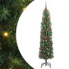 vidaXL Kunstig juletre med 300 LED grønn 210 cm PVC og stål og plast