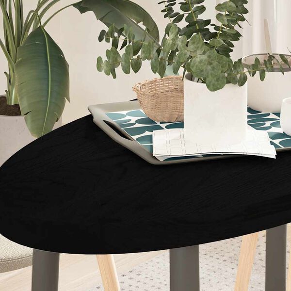 vidaXL Bordplate m&oslash;rkebrun 100x50x4 cm oval heltre eik