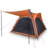 vidaXL Campingtelt 4 personer gr&aring; og oransje hurtigutl&oslash;ser vanntett