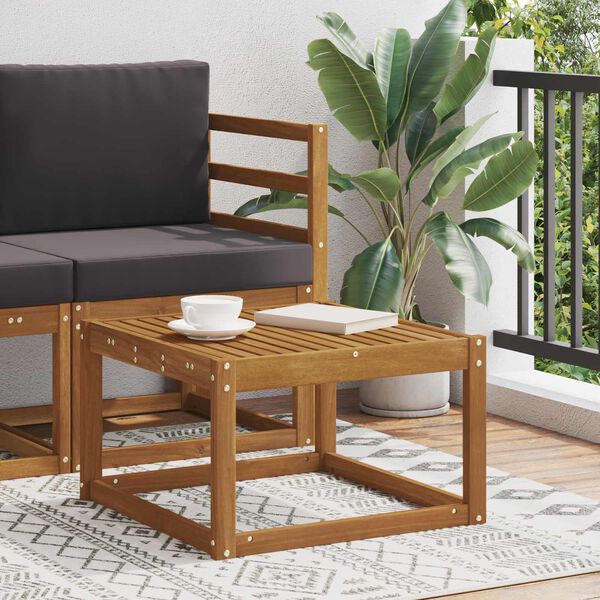 vidaXL Utebord Solid akasietre Naturlig 59 x 59 x 37 cm