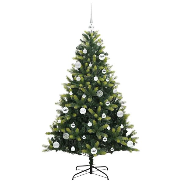 vidaXL Kunstig Hengt Julegran med 150 LED-lys gr&oslash;nn 150 cm PVC og PE